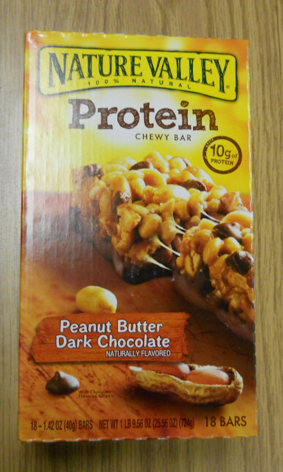 NV NATURE VALLEY PROTEIN PEANUT BUTTER & DARK CHOCOLATE CHEWY BAR 18ct