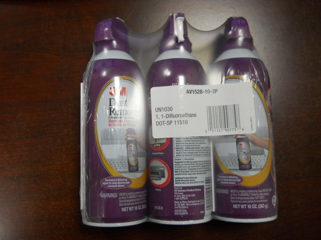 3M Dust Remover 3 Cans 10oz Compressed Gas Air Off Cleaner Duster Spray
